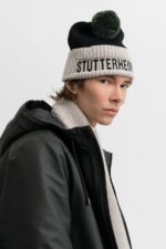 Accessories April Beanie Light Sand/Black Stutterheim Unisex 0V8X363 - Image 4