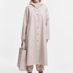 Clothing Mosebacke Long Print Raincoat Light Sand Stutterheim Women 0V8X74