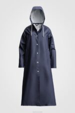 Clothing Mosebacke Long Print Raincoat Navy Stutterheim Women 0V8X72 - Image 4