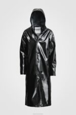 Clothing Stockholm Long Print Opal Raincoat Black Stutterheim Men 0V8X136 - Image 4