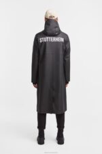 Clothing Stockholm Long Print Raincoat Black Stutterheim Men 0V8X103 - Image 11