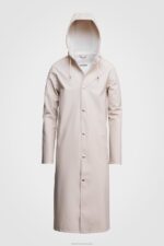 Clothing Stockholm Long Print Raincoat Light Sand Stutterheim Men 0V8X104 - Image 5