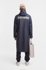 Clothing Stockholm Long Print Raincoat Navy Stutterheim Men 0V8X219 - Image 3