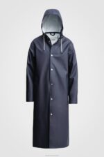 Clothing Stockholm Long Print Raincoat Navy Stutterheim Men 0V8X219 - Image 4