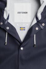 Clothing Stockholm Long Print Raincoat Navy Stutterheim Men 0V8X219 - Image 8