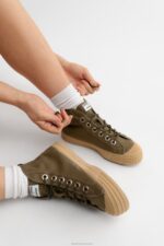 Footwear Haga High Top Sneaker Green/Fudge Stutterheim Unisex 0V8X274 - Image 5