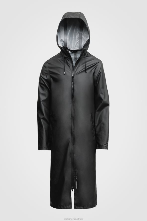 Clothing Stockholm Long Lightweight Zip Raincoat Black Stutterheim Men 0V8X212