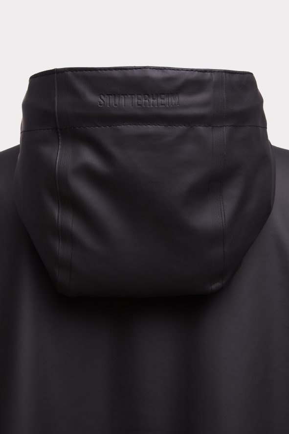 Clothing Mosebacke Long Lightweight Zip Raincoat Black Stutterheim Women 0V8X9