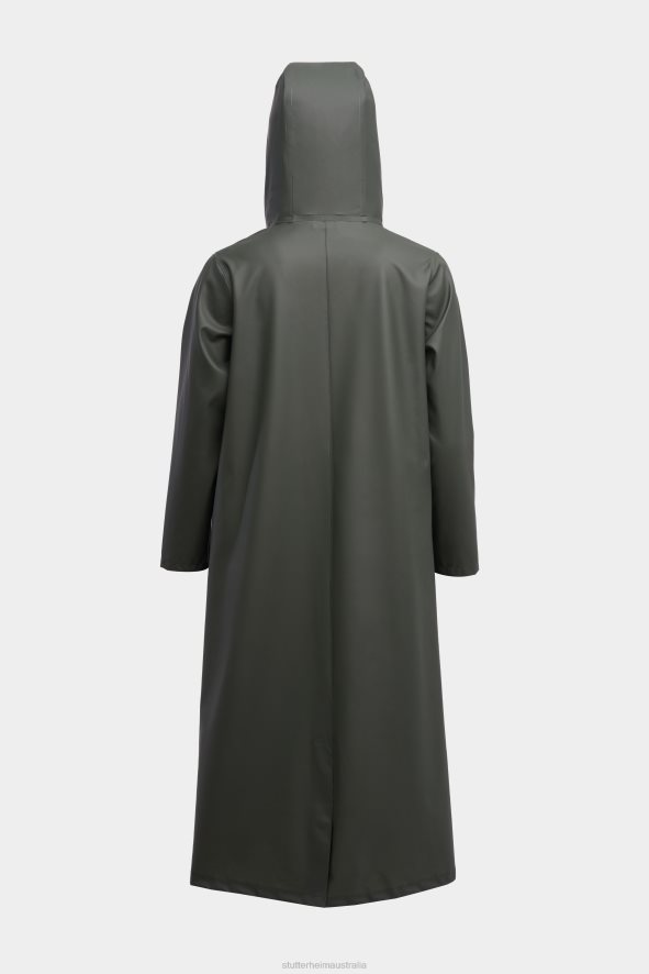 Clothing Mosebacke Long Lightweight Zip Raincoat Green Stutterheim Women 0V8X8