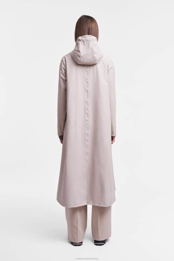 Clothing Mosebacke Long Lightweight Zip Raincoat Light Sand Stutterheim Women 0V8X11