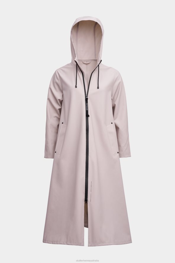Clothing Mosebacke Long Lightweight Zip Raincoat Light Sand Stutterheim Women 0V8X11