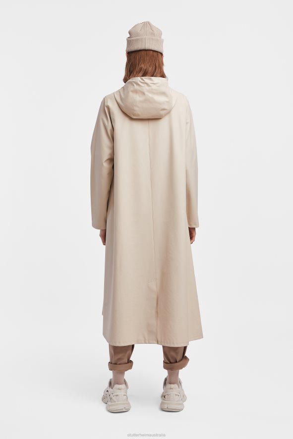 Clothing Mosebacke Long Lightweight Zip Raincoat Oyster Stutterheim Women 0V8X10