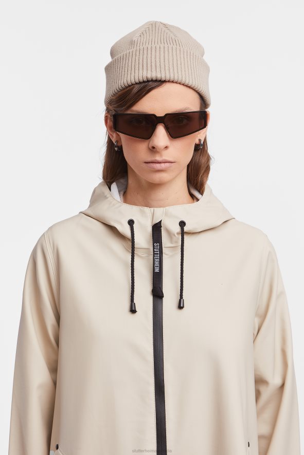 Clothing Mosebacke Long Lightweight Zip Raincoat Oyster Stutterheim Women 0V8X10