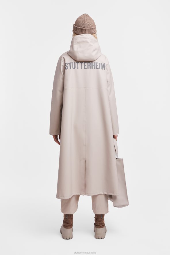 Clothing Mosebacke Long Print Raincoat Light Sand Stutterheim Women 0V8X74