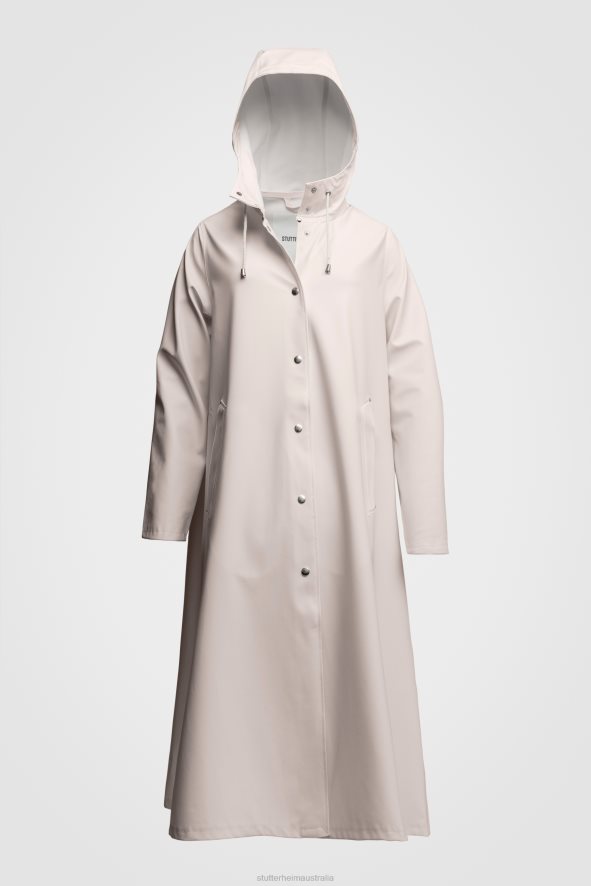 Clothing Mosebacke Long Print Raincoat Light Sand Stutterheim Women 0V8X74